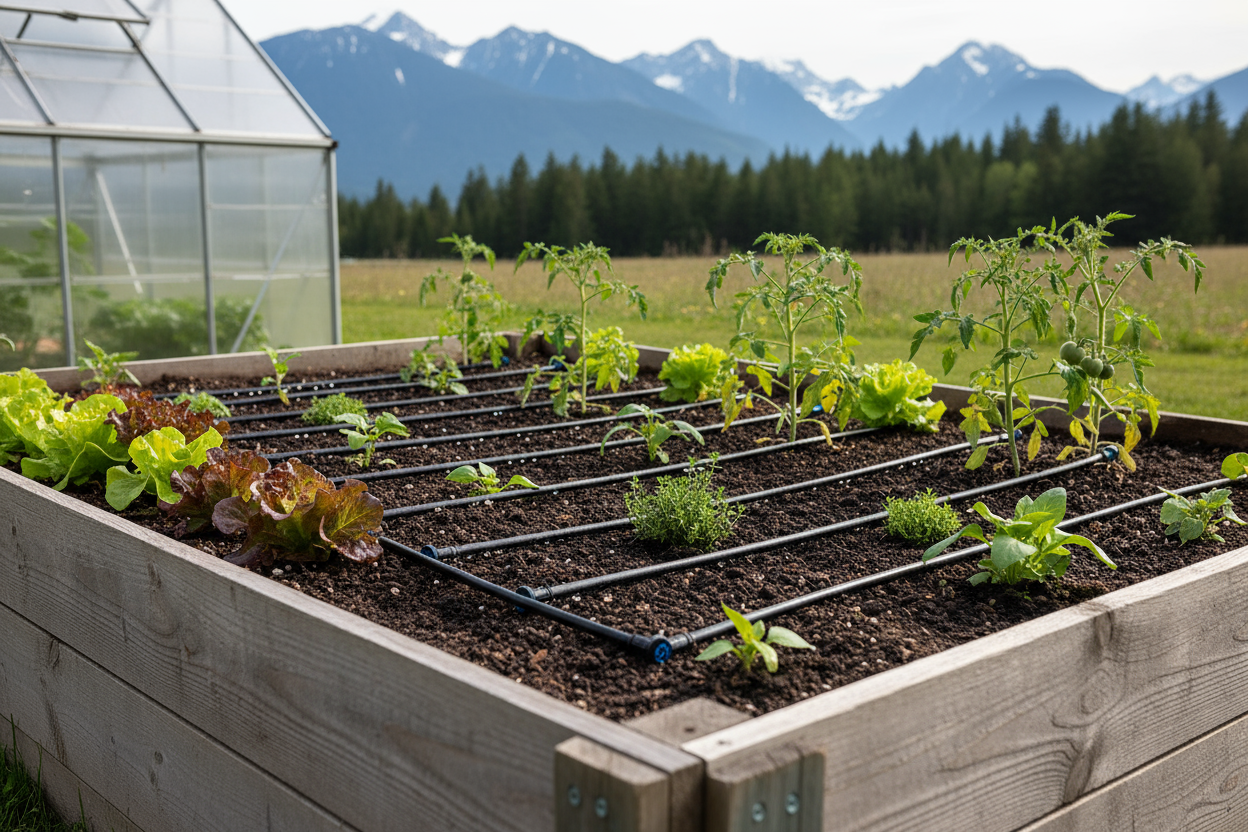A DIY drip irrigation kit designed for raised beds and cold frames like the YMX-06. Get even watering with low flow, reduce evaporation, and keep foliage dry—ideal for 4×8 and 4×4 raised beds across Canada.
Consistent moisture for seedlings and mature crops; fewer stress swings.
DIY assembly with basic tools; quick to install and expand.
Works under cold frames and inside compact greenhouses.
Flexible layout for single or multiple beds.