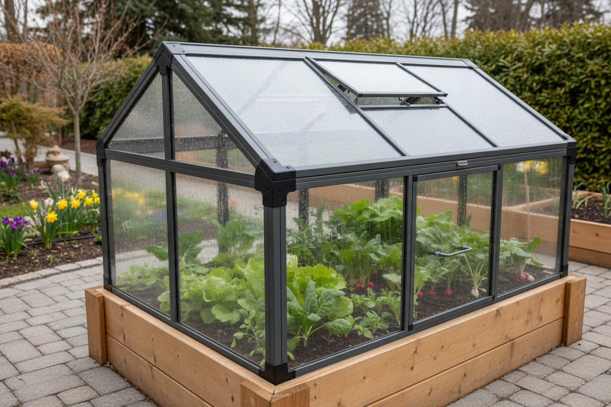 The flagship YMX-06 cold frame is built for 4×8 raised beds and maximum yield. With 6 mm polycarbonate panels and a reinforced aluminum frame, it’s the go-to season-extension solution for serious home gardeners in Canada.
Optimized for 4×8 raised beds—wide access and excellent coverage.
6 mm UV-stabilized polycarbonate for superior insulation and durability.
Reinforced frame—wind/snow ready; low maintenance.
DIY greenhouse-style kit—20–30 minutes for two people.
Start early, finish late—gain 3–4