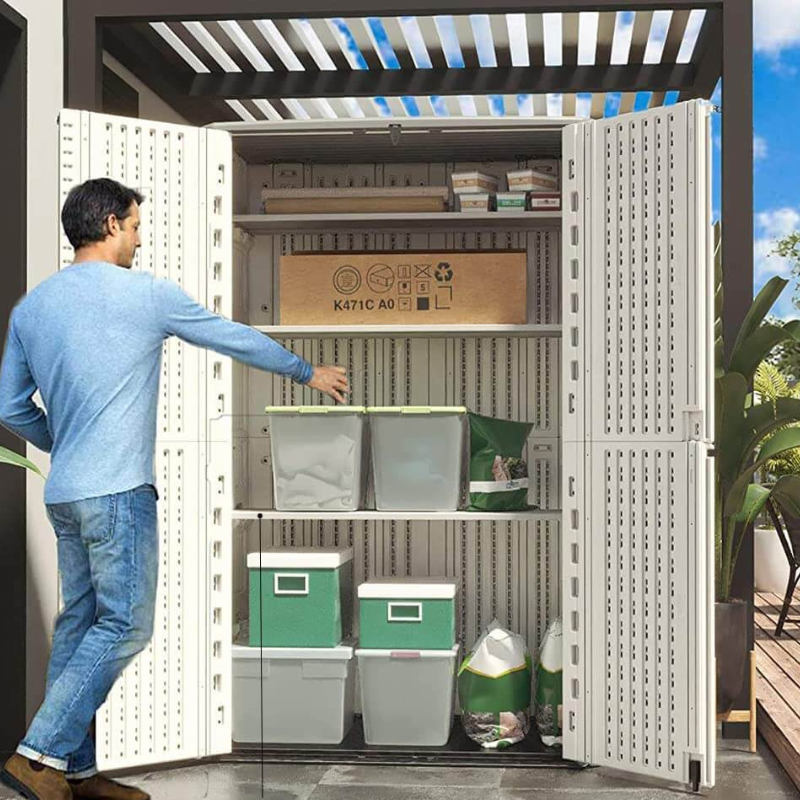 Metal_White_Laminate_Shelf for_26_and_52_cu_ft_Storage_Shed_Horti_Cubic