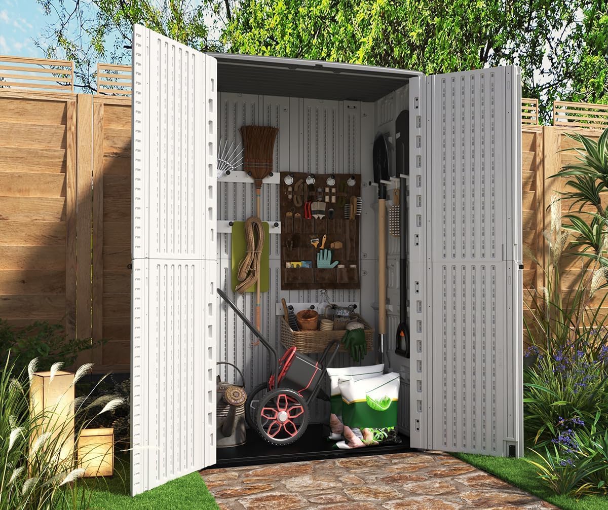 Horti Cubic 52 cu. ft. Outdoor Vertical Storage Shed - Horti Cubic