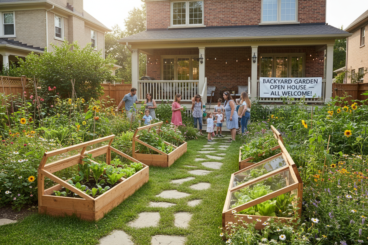 Book a warehouse in our house backyard open day for our cold frame 