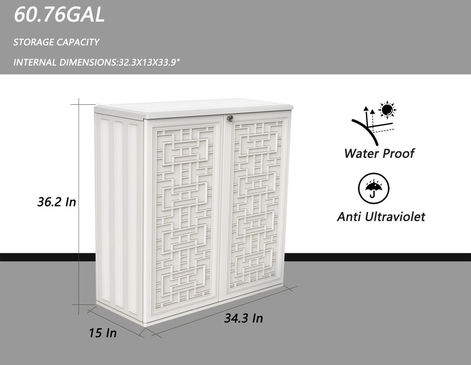 Horti Cubic 60 Gallon Indoor &amp; Outdoor Deck Box - Horti Cubic