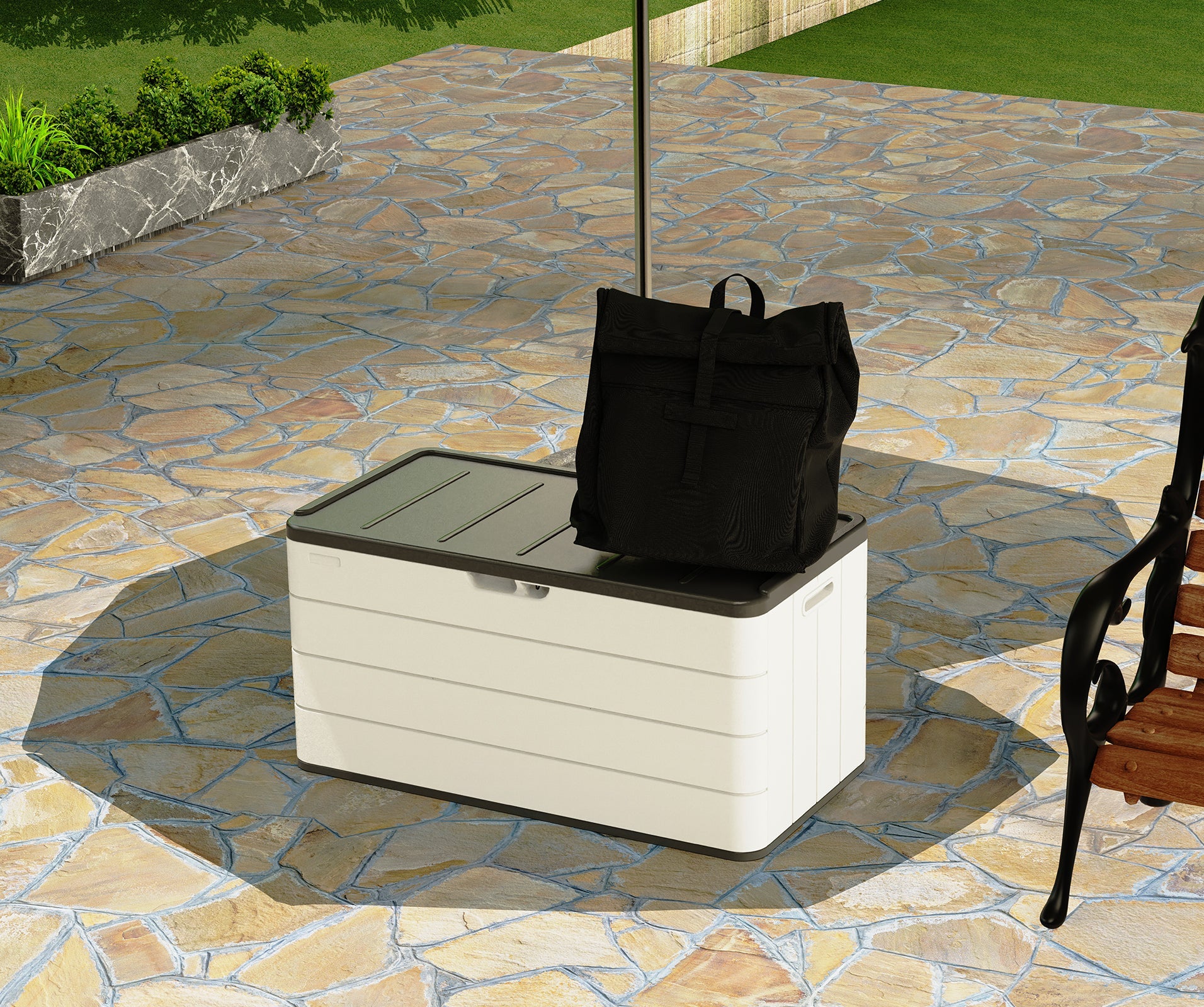 Horti Cubic 85 Gallon HDPE Patio Deck Box - Horti Cubic
