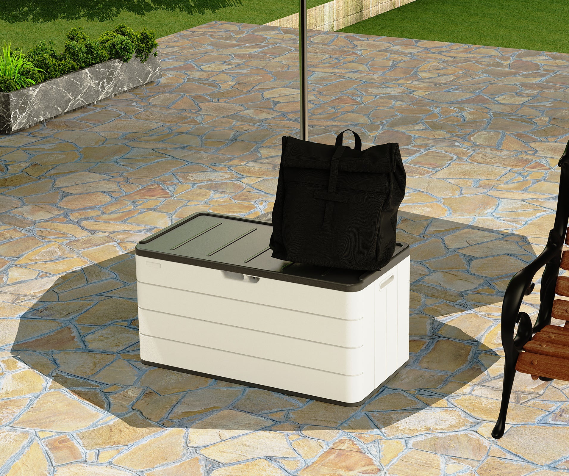 Horti Cubic 85 Gallon HDPE Patio Deck Box - Horti Cubic