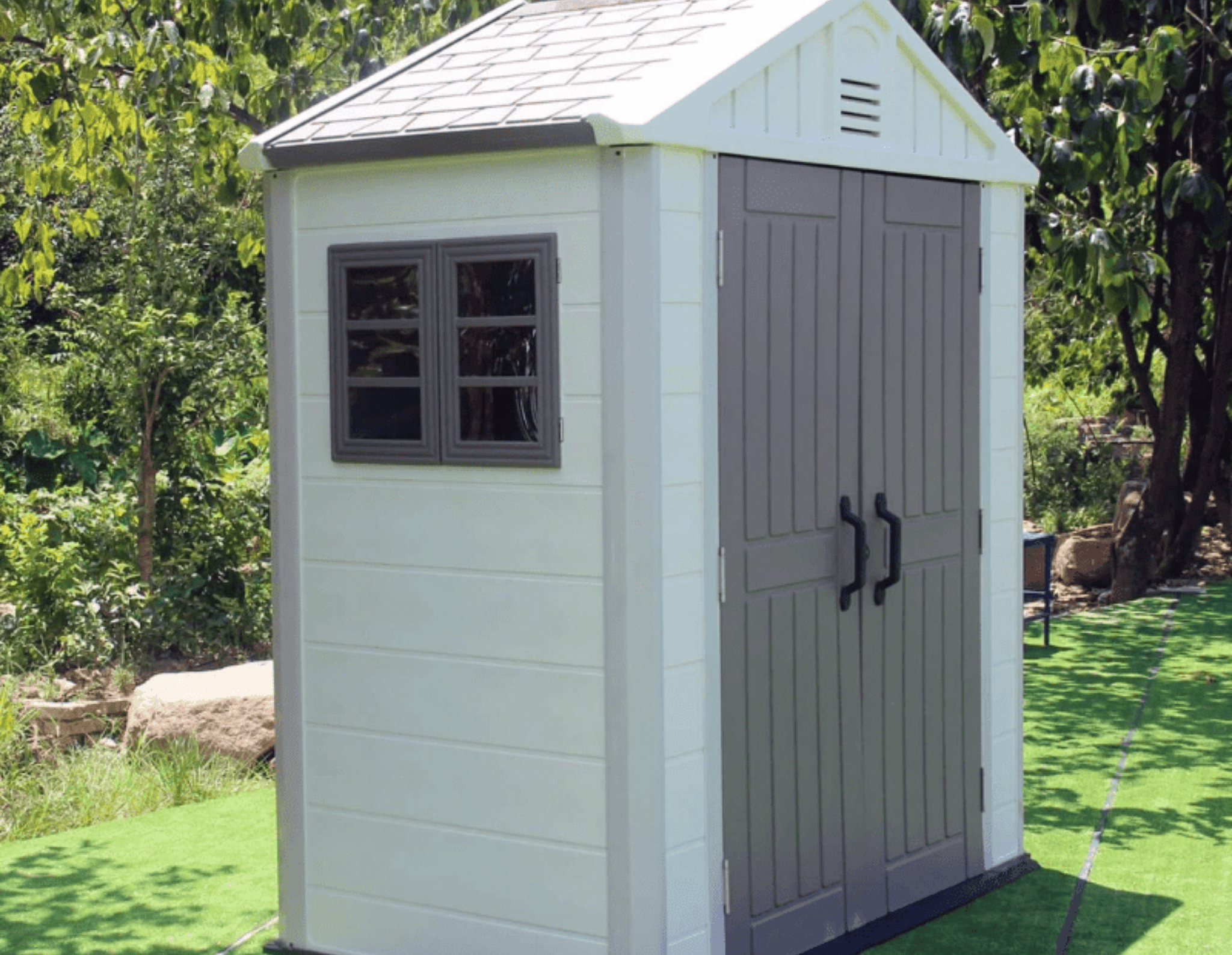 Horti Cubic Walking in 7x4 Feet Garden Storage Shed - Horti Cubic