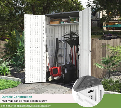 Horti Cubic 52 cu. ft. Outdoor Vertical Storage Shed - Horti Cubic